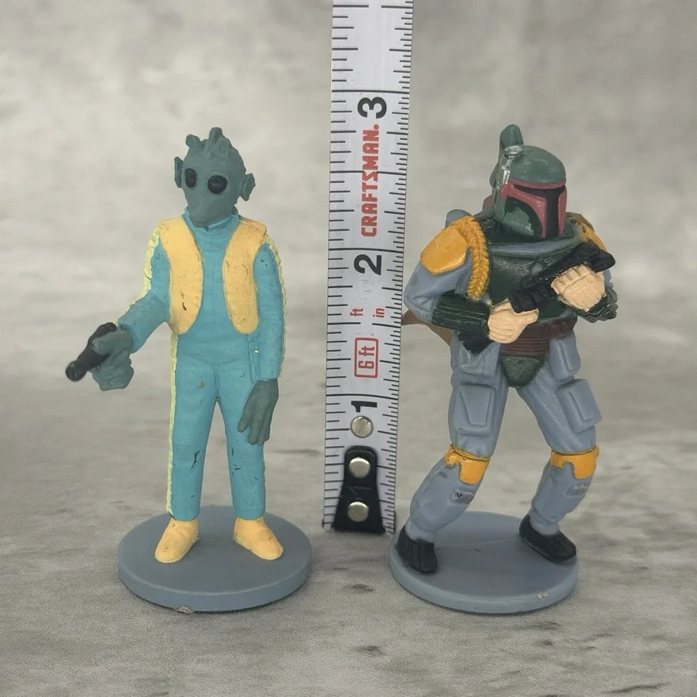 Disney Star Wars Lot Of 2 Figures Boba Fett And Greedo 1996-1997